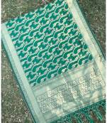 Green woven banarasi Dupatta
