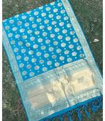 green woven banarasi Dupatta