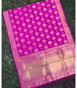 magenta woven banarasi Dupatta