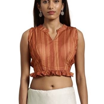Multicolor printed georgette saree with blouse 4