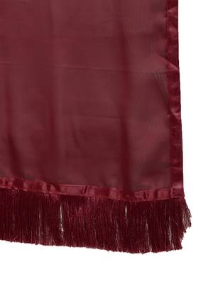 Rust hand woven georgette saree with blouse 3