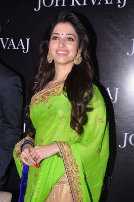 Dual fabric sizzling hot bollywood actress tammana inspired designer wear saree 1