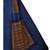 Women's Dark Blue & Orange Cotton Printed Saree With Blouse Piece