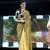 Simple yet stylish Bollywood style designer dual fabric saree by deepika padukone