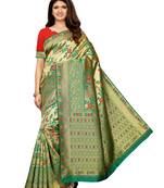 Red Woven art silk  Saree With Blouse