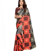 Multicolor printed shimmer saree with blouse