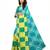 Multicolor printed shimmer saree with blouse