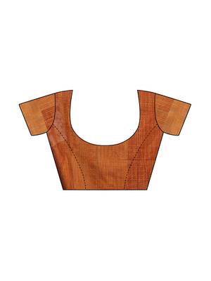 Blue Woven Chanderi Saree With Blouse 5
