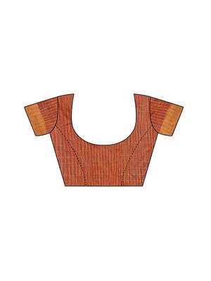 Pink Woven Chanderi Saree With Blouse 5