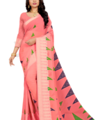 Pink Color Georgette Printed saree with Blouse