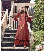 Women's Maroon Modal Jacquard Wonderful Designer Kurtis