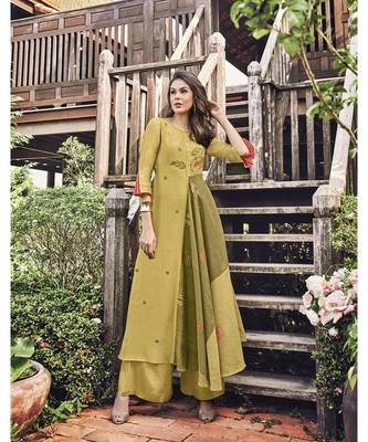 Women's Yellow Modal Jacquard Preety Designer Kurtis 1