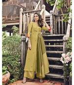 Women's Yellow Modal Jacquard Preety Designer Kurtis