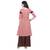 Peach embroidered cotton embroidered-kurtis