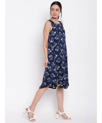 Blue White Floral Dress 2