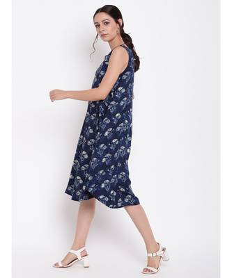 Blue White Floral Dress 3