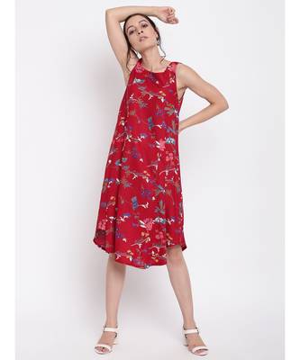 Red Stem Flower Kurta Dress 6