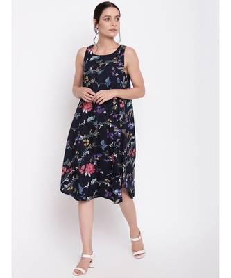 Blue Stem Flower Kurta Dress 1
