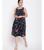 Blue Stem Flower Kurta Dress