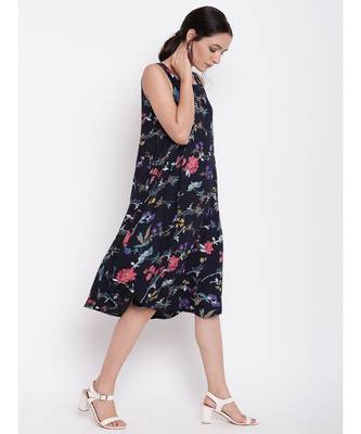 Blue Stem Flower Kurta Dress 3