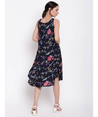 Blue Stem Flower Kurta Dress 4