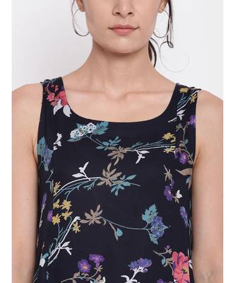 Blue Stem Flower Kurta Dress 5