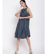 Blue Green Stripe Kurta Dress