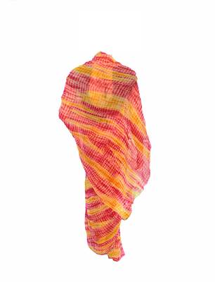 MultiColor Printed Georgette Shibori Leheriya Sari With Running Blouse 2