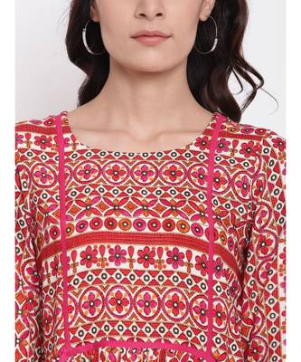 RK Print Gathered Dress 5