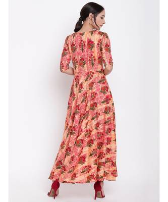 Pink Floral Button Dress 4