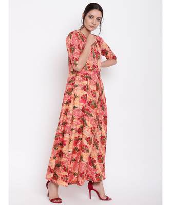 Pink Floral Button Dress 6