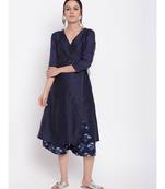 Blue Floral Angrakha Set