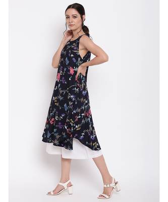 Blue Stem Flower Kurta Set 2