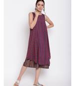 Pink Blue Stripe Kurta Set