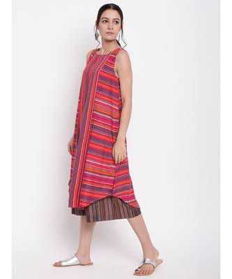 Pink Stripe Kurta Set 2