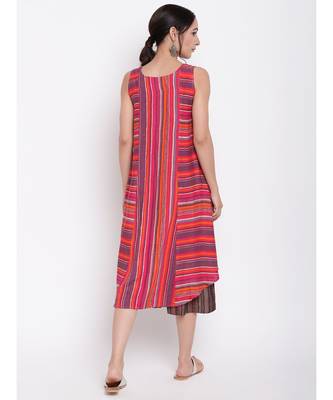 Pink Stripe Kurta Set 3