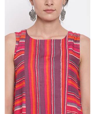 Pink Stripe Kurta Set 4