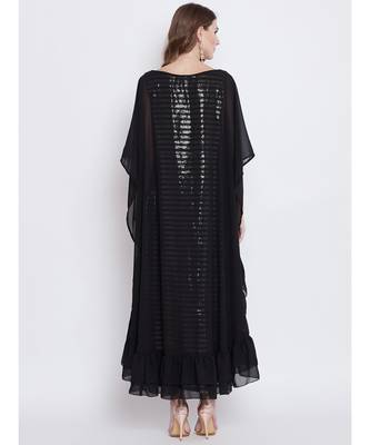 Shimmer Golden Cape Dress 5