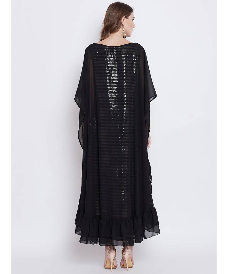 Shimmer Golden Cape Dress