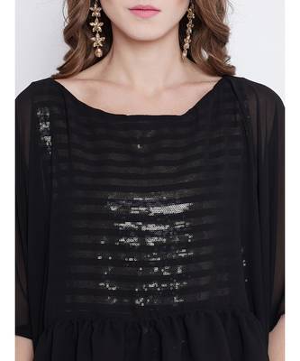 Shimmer Golden Cape Dress 6