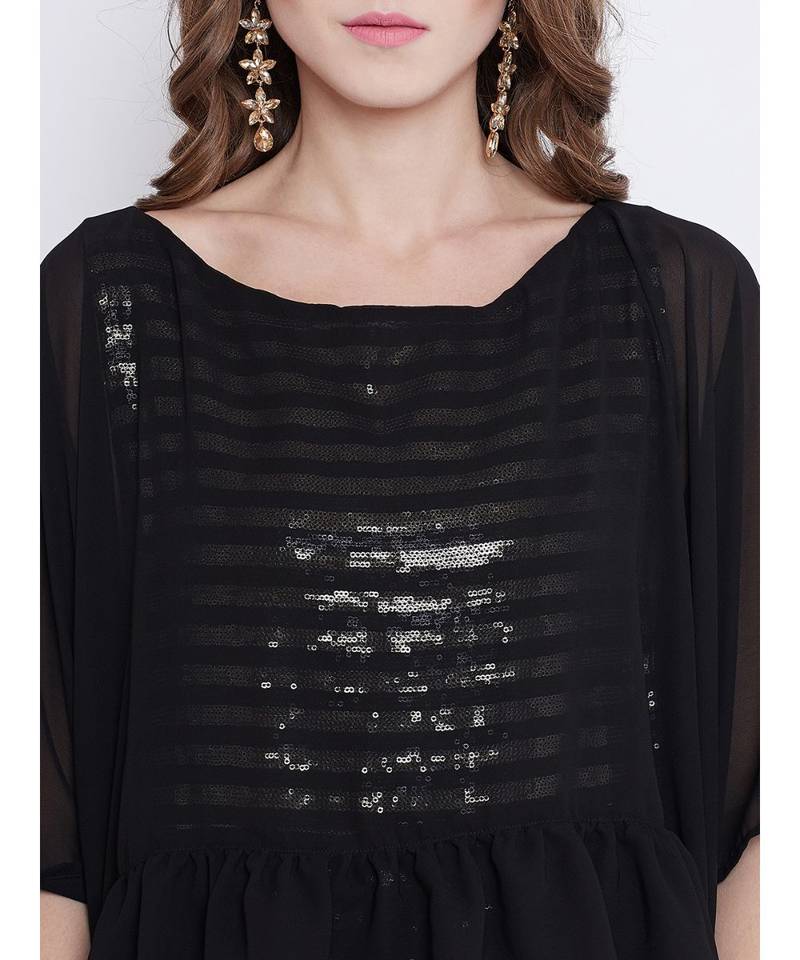 Shimmer Golden Cape Dress