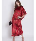 Shimmery Velvet Assymetreic Kaftan Dress