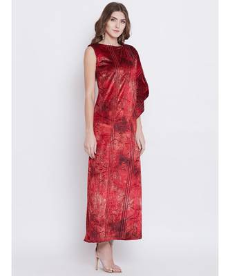 Shimmery Velvet Assymetreic Kaftan Dress 5
