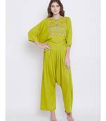 Green Elegance Embellished Top set