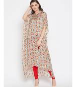 Color Splash Front Open Kaftan Kurta