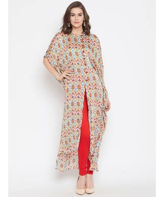 Color Splash Front Open Kaftan Kurta 2