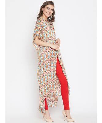 Color Splash Front Open Kaftan Kurta 4