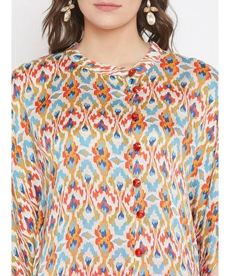 Color Splash Front Open Kaftan Kurta 6