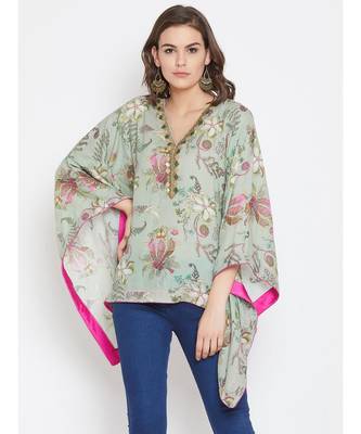 Floral Embellished Kaftan Top 1