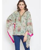 Floral Embellished Kaftan Top